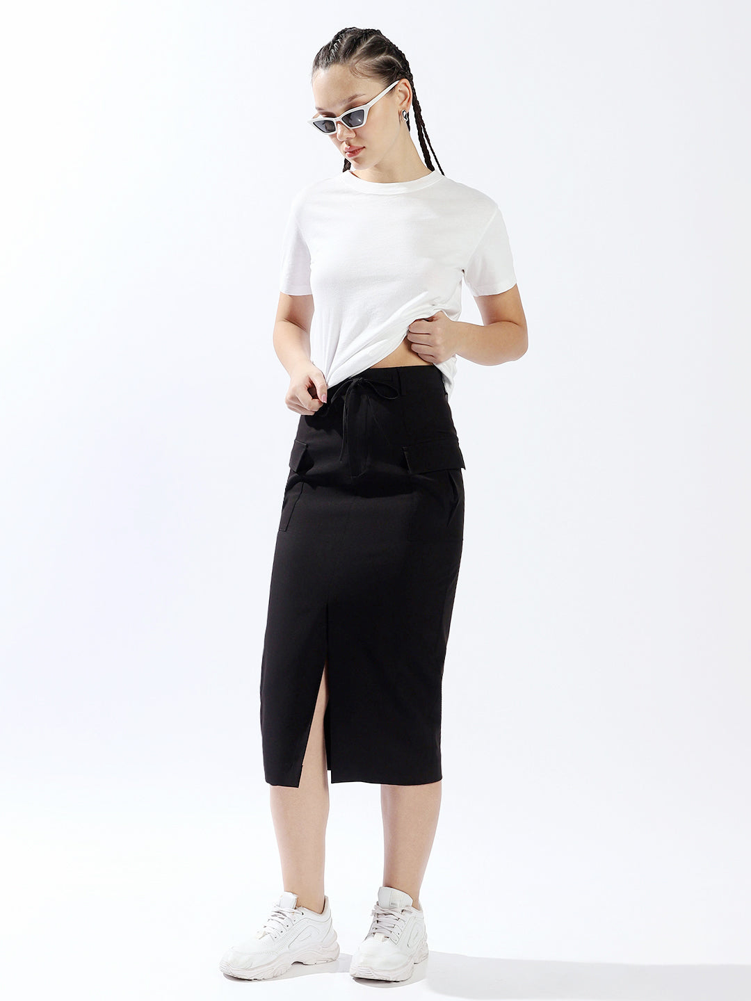 High Rise Midi A-Line Korean Cargo Skirt - Hubberholme x Dennis Lingo
