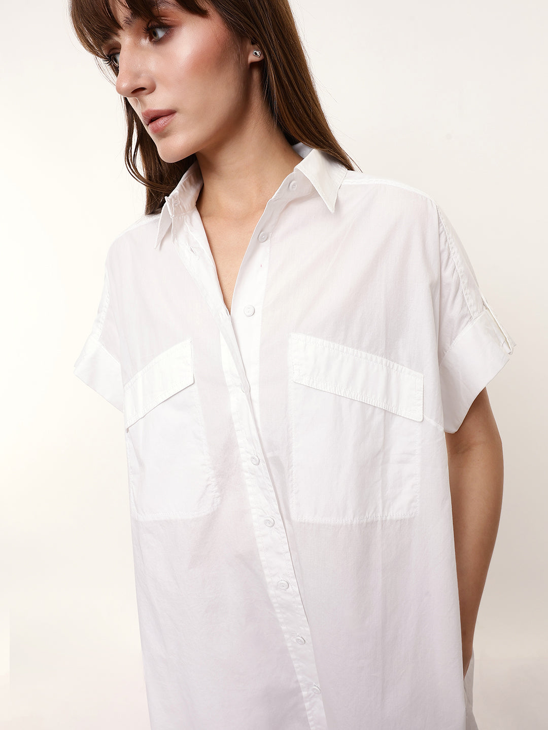 Oversized Midi Shirt Dress