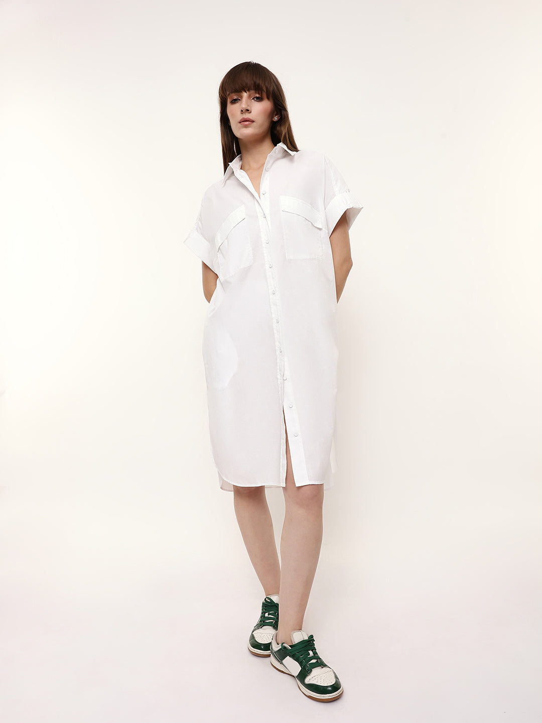 Oversized Midi Shirt Dress