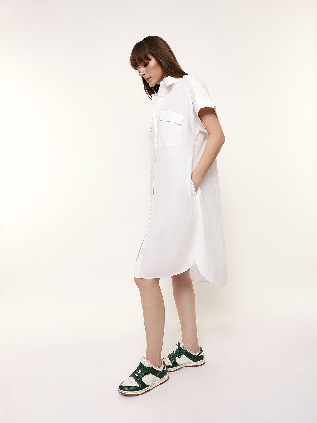 Oversized Midi Shirt Dress