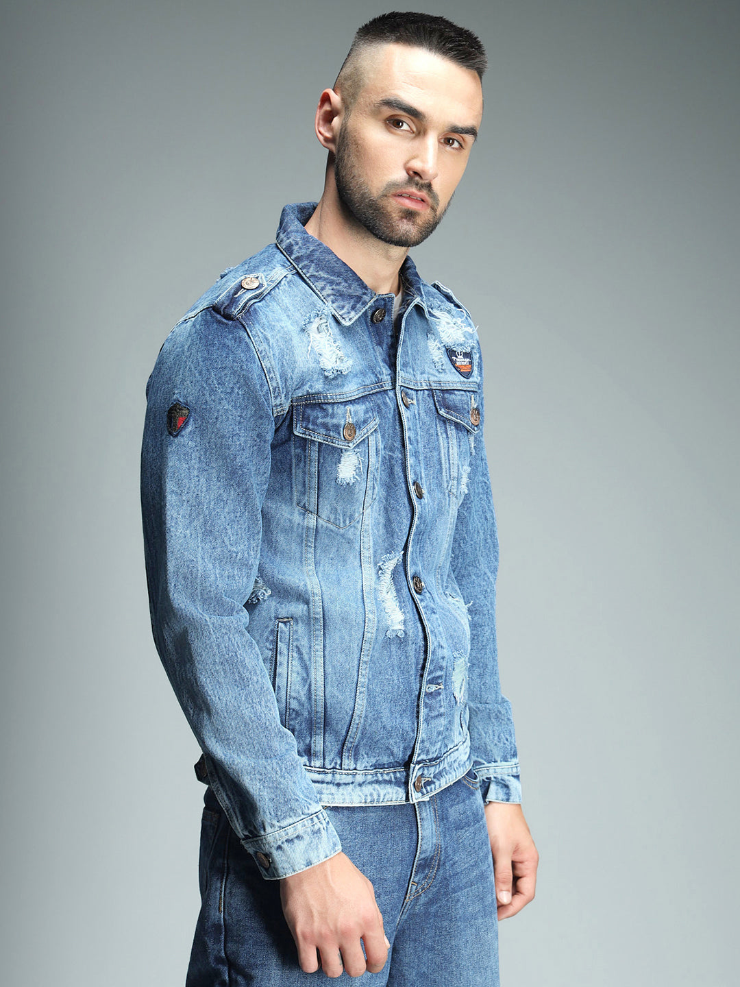 Men's Blue Washed Denim Jacket - High Star x Dennis Lingo