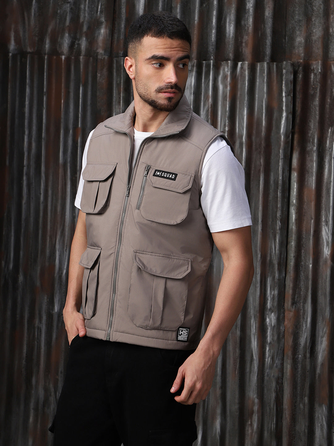 Men's Mock Collar Solid Casual Tailored Jacket - High Star x Dennis Lingo