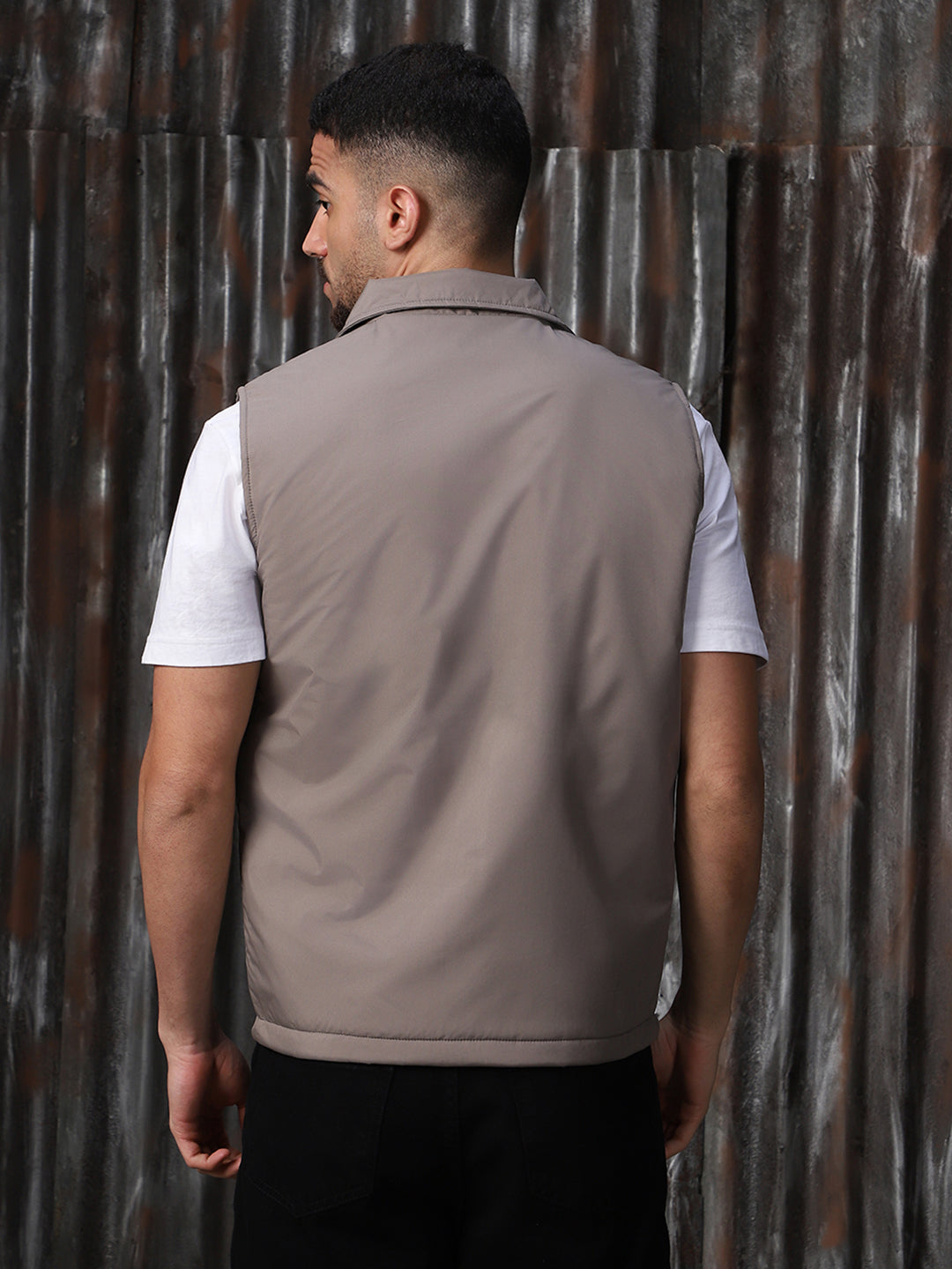 Men's Mock Collar Solid Casual Tailored Jacket - High Star x Dennis Lingo
