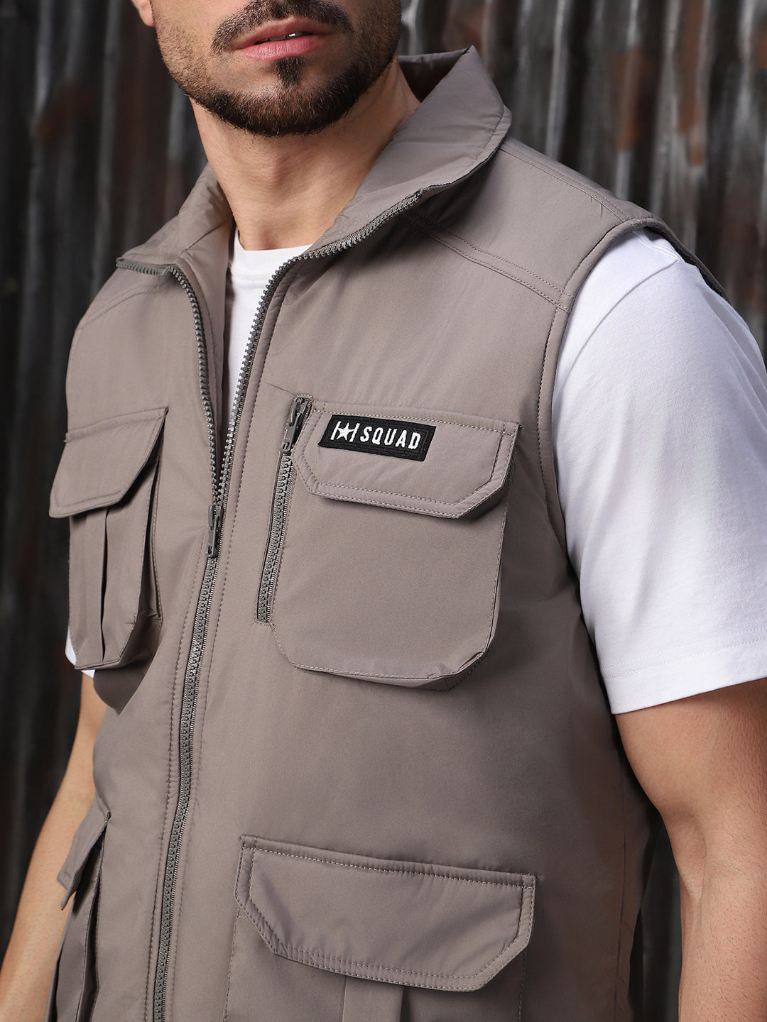 Men's Mock Collar Solid Casual Tailored Jacket - High Star x Dennis Lingo