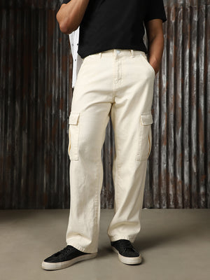 Men Relaxed Fit Cargo Cotton Jeans - High Star x Dennis Lingo