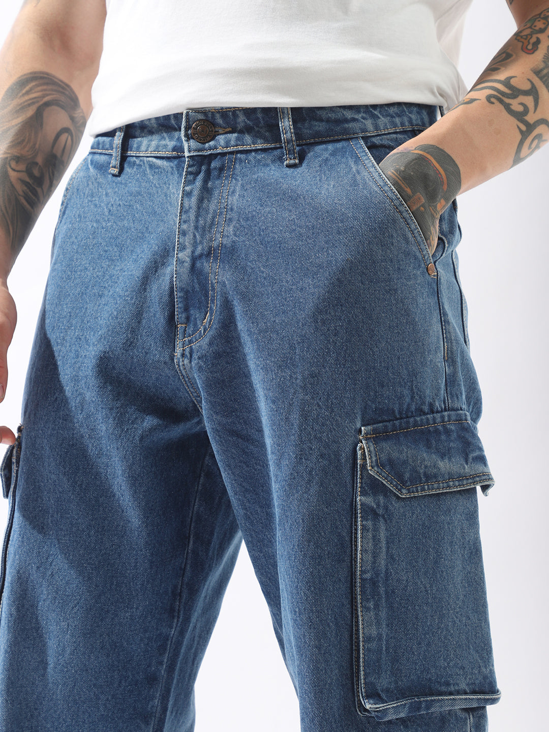 Men Comfort Straight Fit Mid-Rise Jeans - High Star x Dennis Lingo
