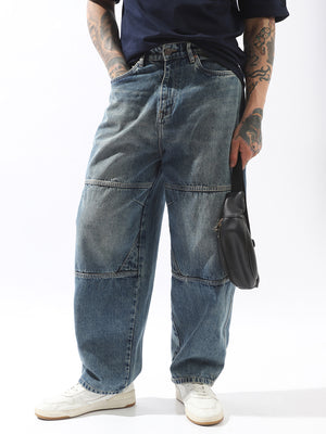 Men Comfort Straight Fit Mid-Rise Heavy Fade Non Stretchable Jeans - High Star x Dennis Lingo