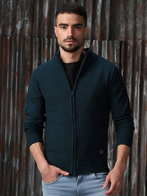 Men's Striped High neck stractured Relaxed fit Pullover