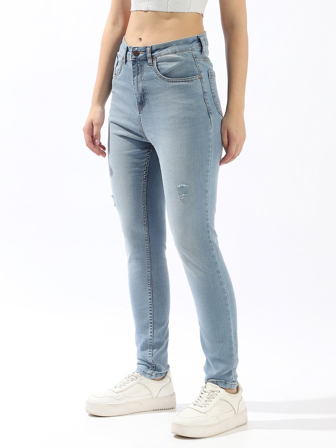 Women Comfort Super Skinny Fit High-Rise Heavy Fade Streachable Jeans - High Star x Dennis Lingo