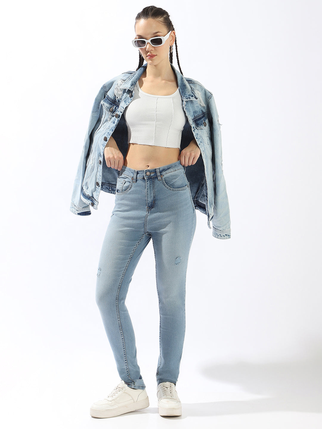 Women Comfort Super Skinny Fit High-Rise Heavy Fade Streachable Jeans - High Star x Dennis Lingo