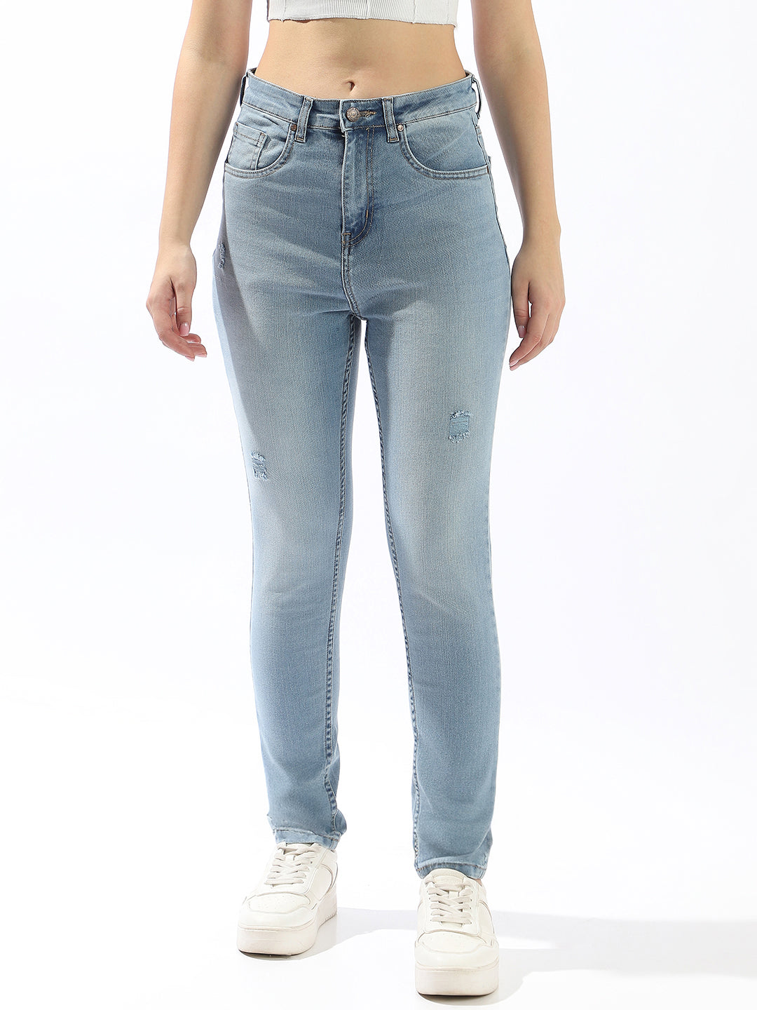 Women Comfort Super Skinny Fit High-Rise Heavy Fade Streachable Jeans - High Star x Dennis Lingo