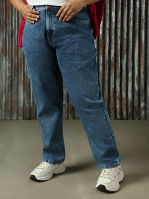 Women High-Rise Mom Slim Fit Fade Back Elasticated Jeans - High Star x Dennis Lingo