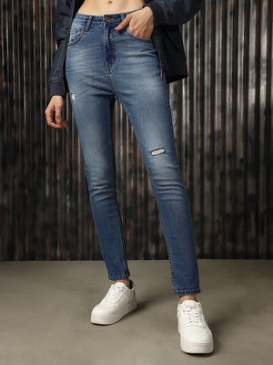 Women Comfort Skinny Fit High Rise Heavy Fade Stretchable Jeans - High Star x Dennis Lingo