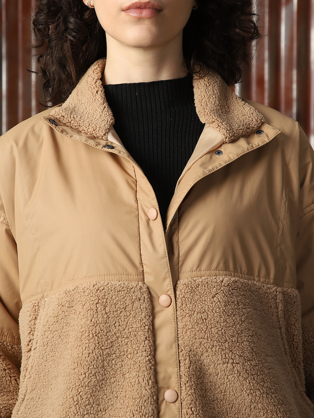 Sherpa Hooded Front-Open Oversize Fit Sweatshirt - High Star x Dennis Lingo