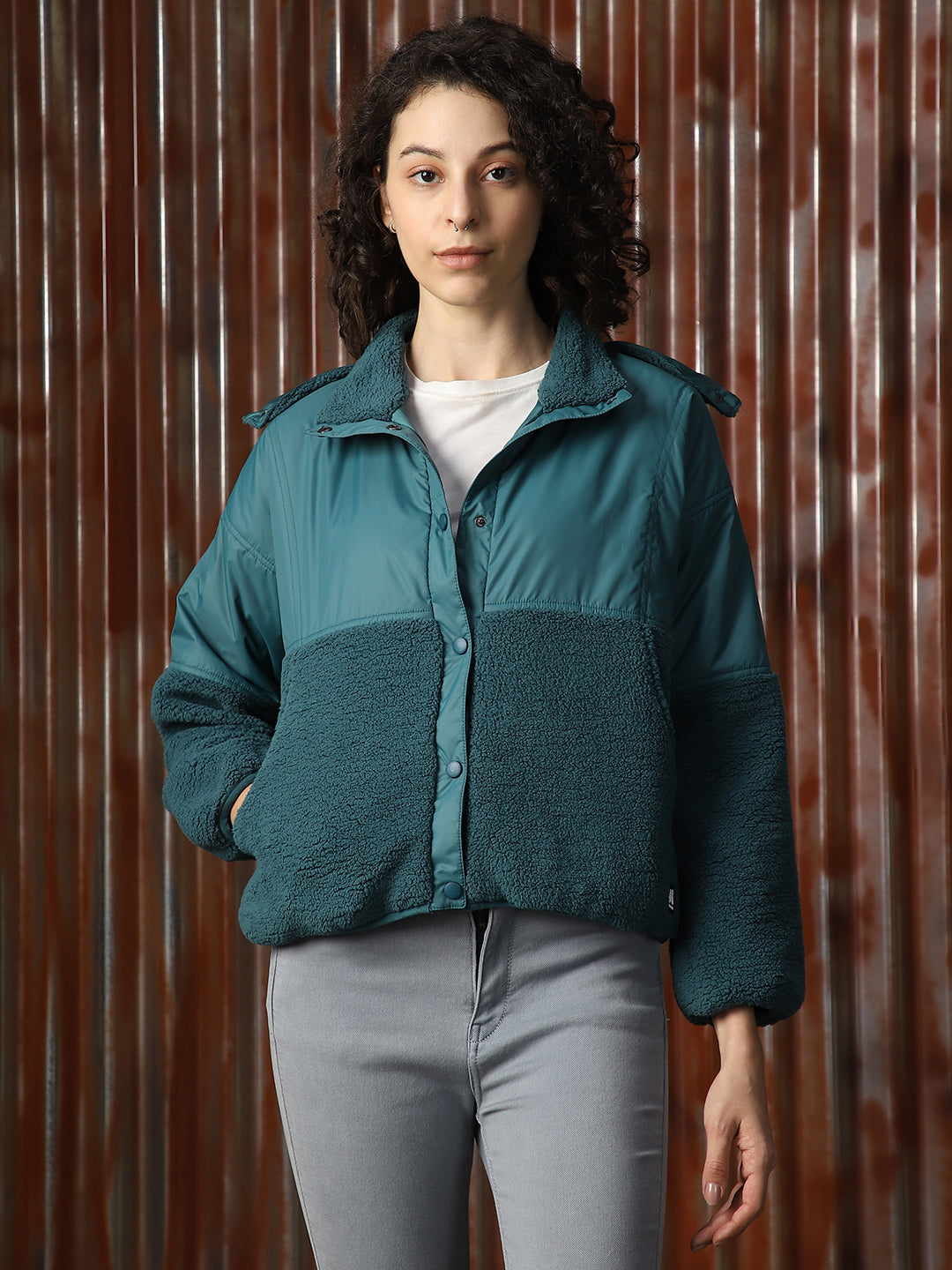 Sherpa Hooded Front-Open Oversize Fit Sweatshirt - High Star x Dennis Lingo