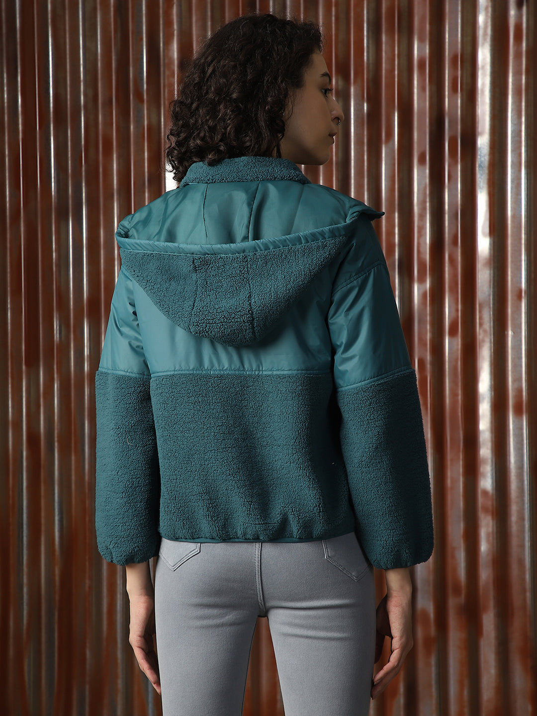 Sherpa Hooded Front-Open Oversize Fit Sweatshirt - High Star x Dennis Lingo