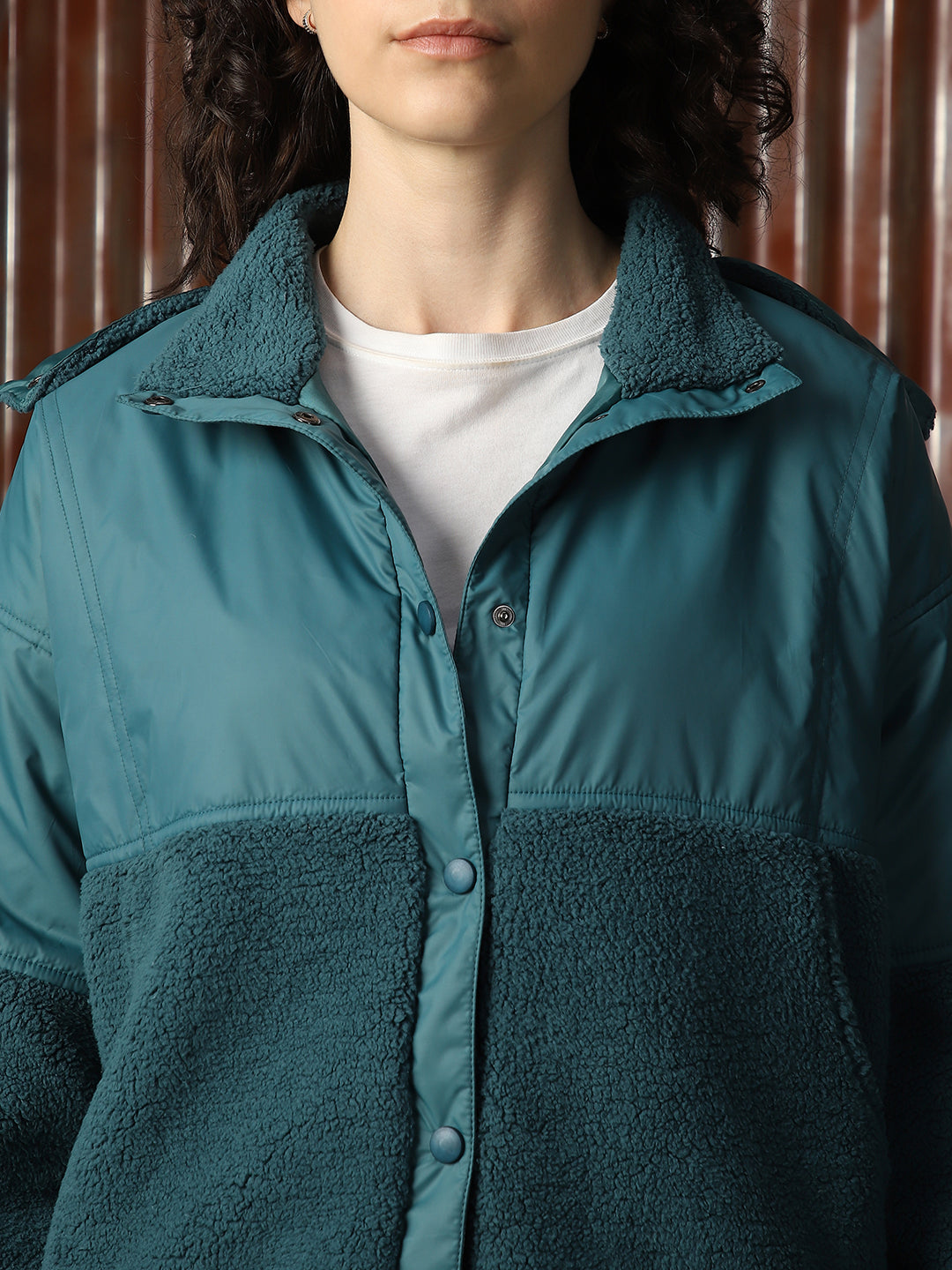 Sherpa Hooded Front-Open Oversize Fit Sweatshirt - High Star x Dennis Lingo