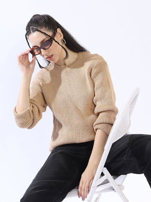 Women Self Design Pullover Sweaters