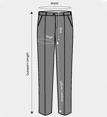 Cotton Trouser Slim Fit, Light Grey in Color, Mid Rise Waist with four pockets (B801_L-GREY_28)