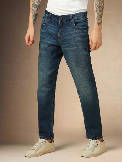 Men's Indigo Blue Straight Fit Jeans
