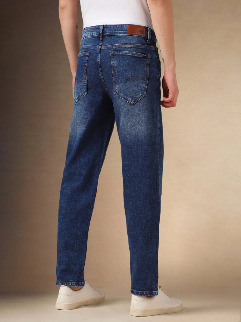 Men's Indigo Blue Straight Fit Jeans