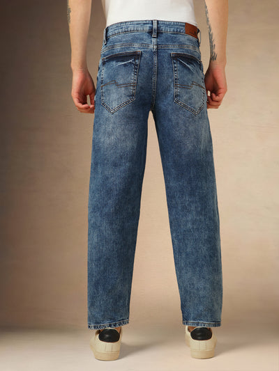 Men's Indigo Blue Straight Fit Jeans