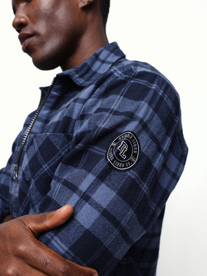 Men's Flannel Checks Spread Collar Relaxed Fit Casual Shirt