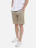 Dennis Lingo Men's Ecru Solid Regular Fit Stretchable Shorts