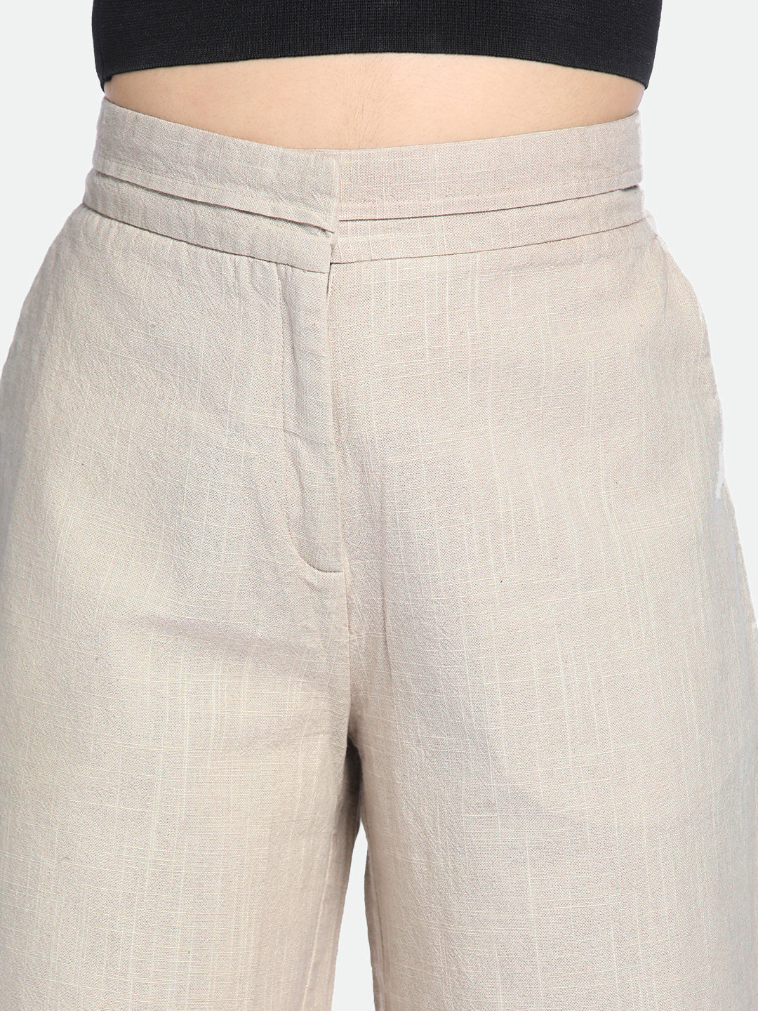 DL Woman Grey Cotton Trousers