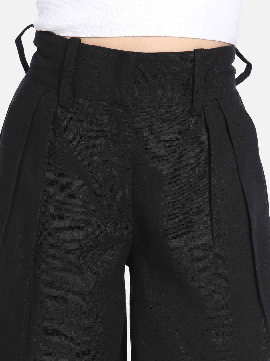 DL Woman Black Cotton Trousers