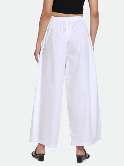 DL Woman White Cotton Trousers