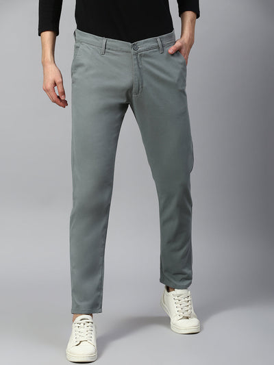 Tapered Fit Cotton Chinos (AQUA)