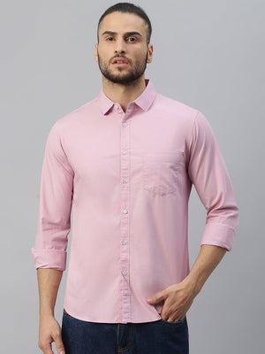 Men's Cotton Solid Slim Fit Casual Shirt With Pocket Full Sleeve Shirt For Formal & Casual Wear