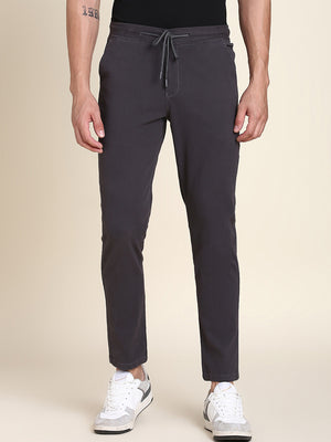 Men's Dark Grey Solid Chino