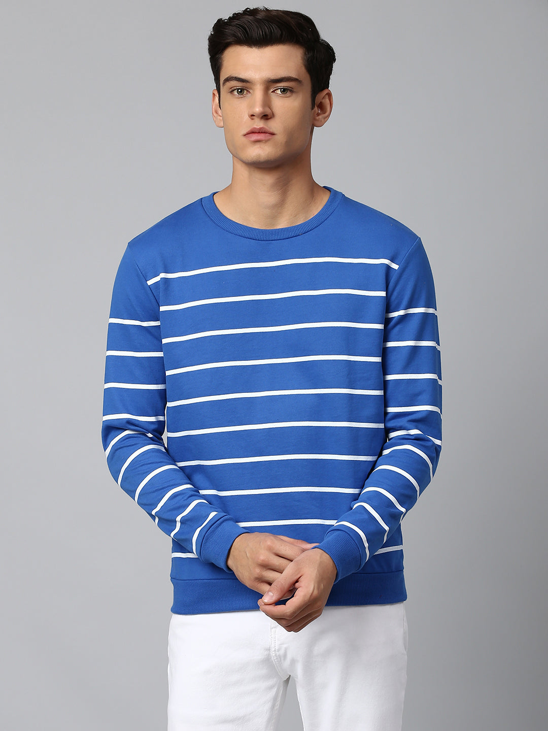 Buy Dennis Lingo Powder Blue Regular Fit Hooded Sweatshirts For Mens Online @ Tata CLiQ