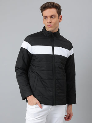 Men's Black Regular Fit Winterwear Puffer Jackets