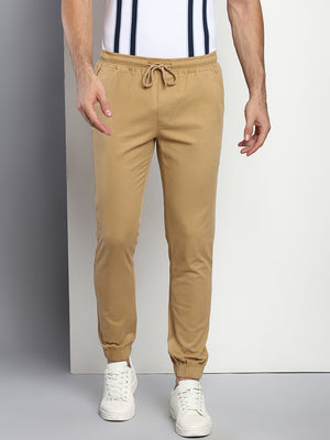 Men's Straight Fit Cotton Joggers (Dharkhaki)