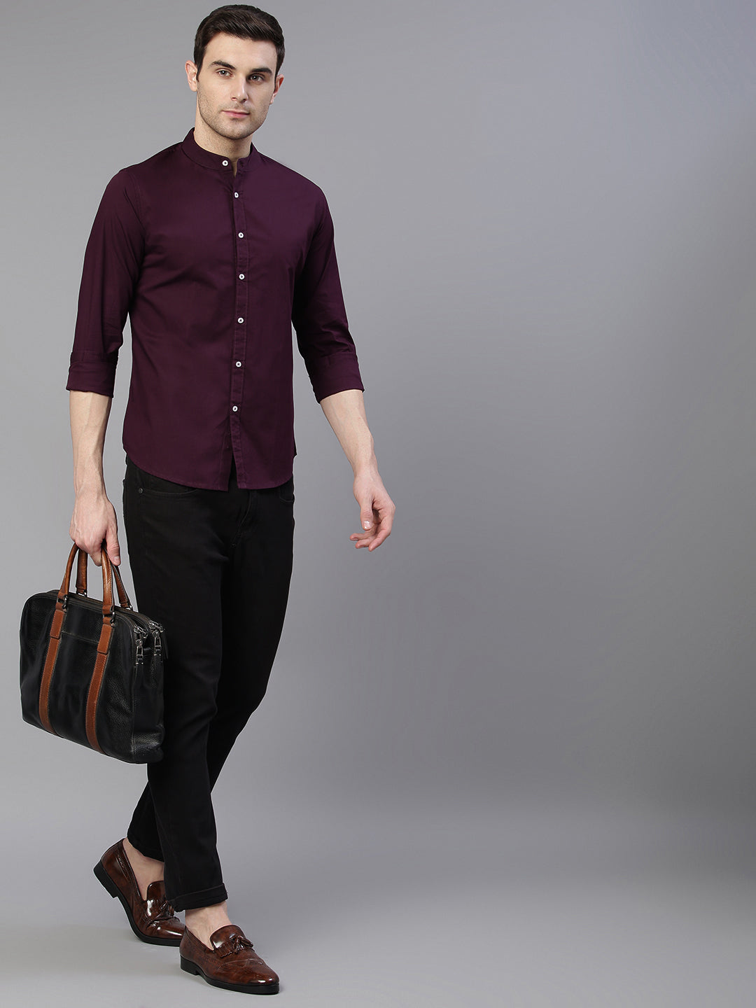 Buy Purple Shirts for Men by DENNISLINGO PREMIUM ATTIRE Online