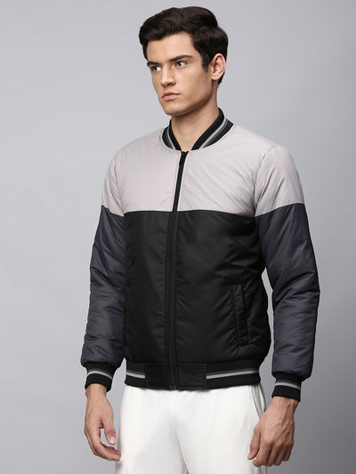 Dennis Lingo Men's Grey Regular Fit Winterwear Jackets