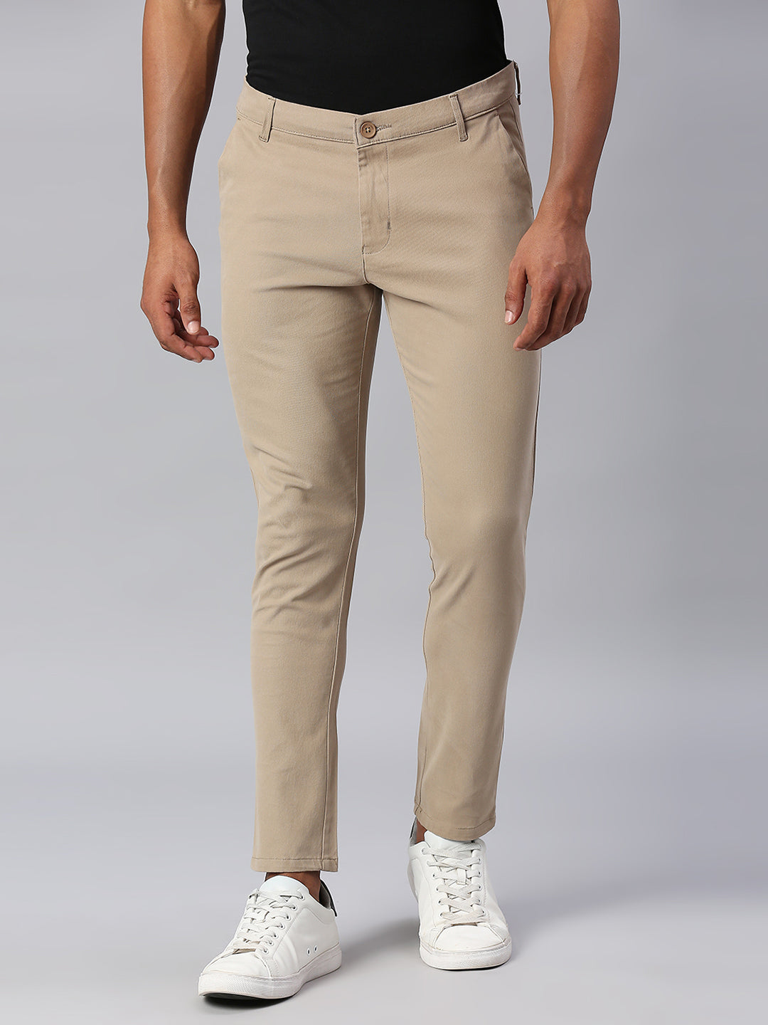 Men's Tapered Fit Cotton Chinos (Walnut)