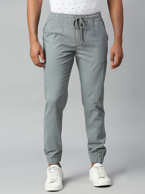 Men's Straight Fit Cotton Joggers (Aqua)