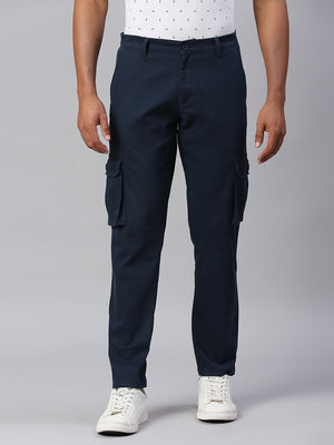 Men's Tapered Fit Cotton Cargo (Royal Blue)