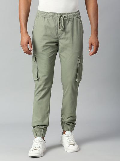 Tapered Fit Cotton Joggers (SAGE)