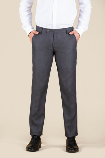 Men's Dark Grey Formal Trouser