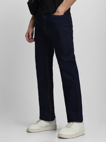 Men's Boot Cut Washed Indigo Stretchable Jeans