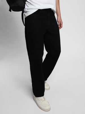 Men's Straight Fit Rinse Black Jeans