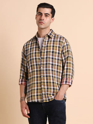 Men's Yellow Casual Shirt