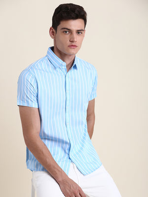 Men's Blue Stripe Shirt