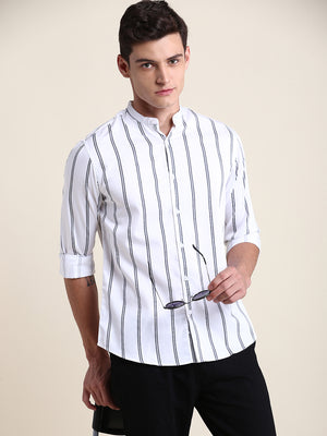 Men's White Stripe Shirt