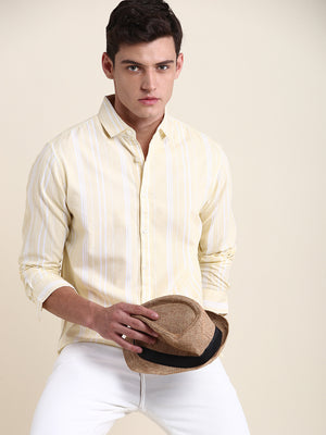 Men's Yellow Stripe Shirt